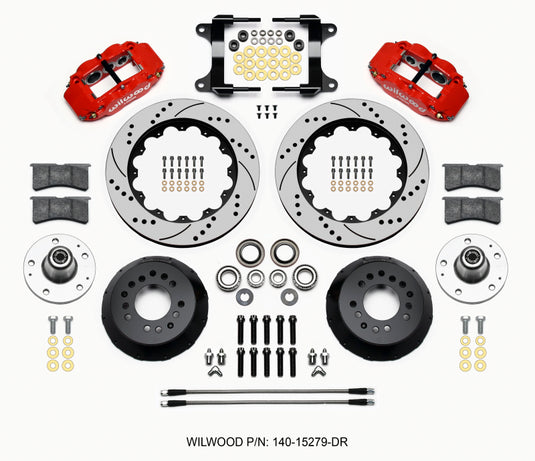 Wilwood Narrow Superlite 6R Front Hub Kit 14.00in Drill Red 82-92 Camaro//Firebird