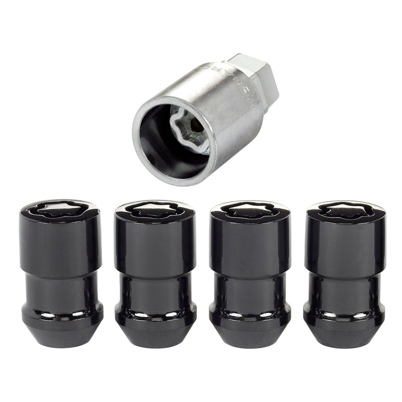 Load image into Gallery viewer, McGard Wheel Lock Nut Set - 4pk. (Cone Seat) M12X1.5 / 19mm &amp; 21mm Dual Hex / 1.46in. Length - Black
