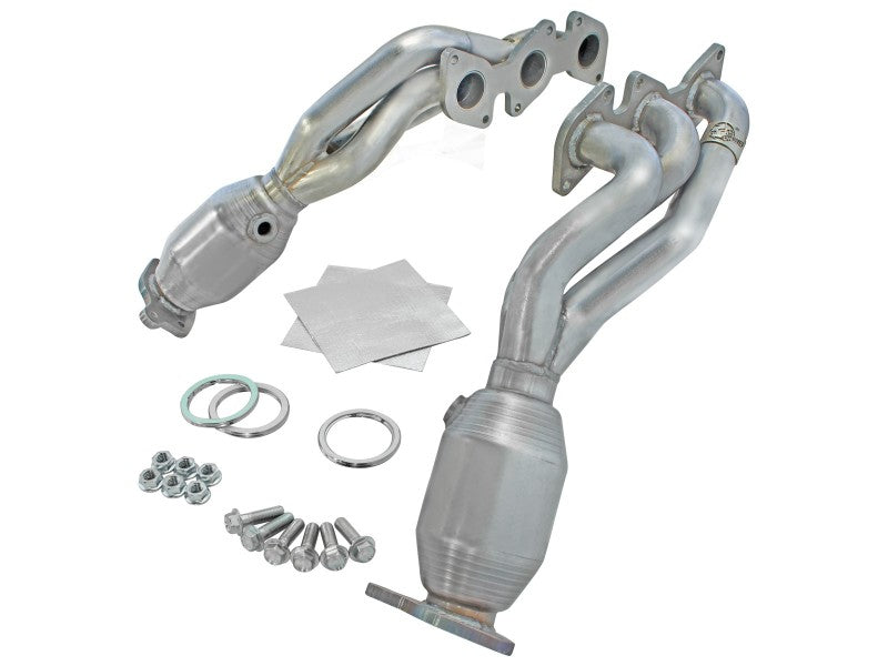 Load image into Gallery viewer, aFe 05-11 Toyota Tacoma V6-4.0L Twisted Steel 409 Stainless Steel Long Tube Header w/ Cat
