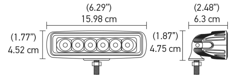 Load image into Gallery viewer, Hella Value Fit Mini Flush Mount 7.7in - 18W White Housing Flood Beam LED Light Bar
