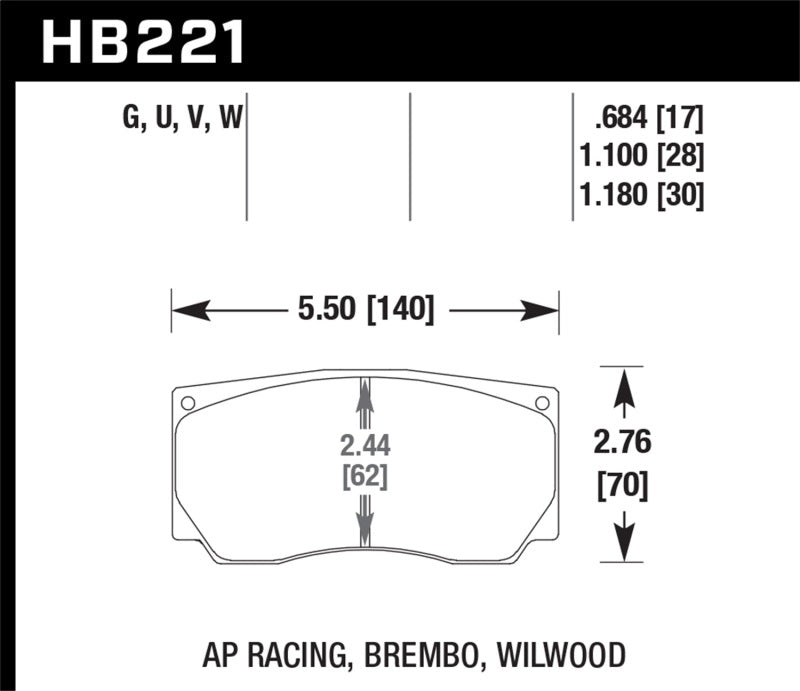 Load image into Gallery viewer, Hawk AP Racing/Wilwood DTC-70 Race Brake Pads
