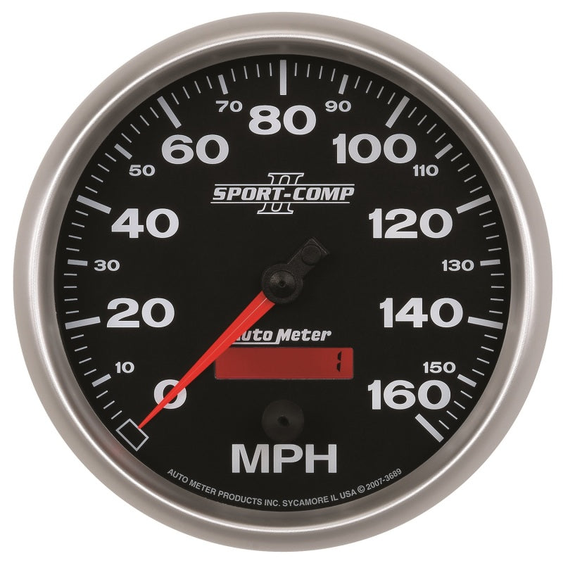 Load image into Gallery viewer, Autometer Sport-Comp II 5 inch 0-160MPH Electronic Programmable Speedometer

