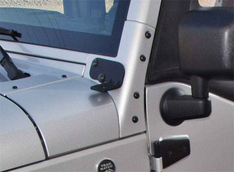 Load image into Gallery viewer, Rampage 2007-2018 Jeep Wrangler(JK) Windshield Hinge Light Bracket - Black
