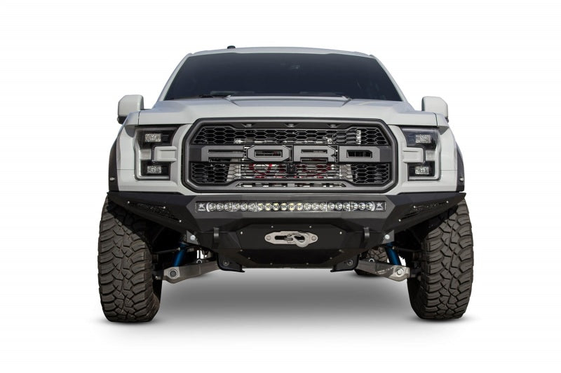 Load image into Gallery viewer, Addictive Desert Designs 17-18 Ford F-150 Raptor Stealth Fighter Front Bumper w/ Winch Mount

