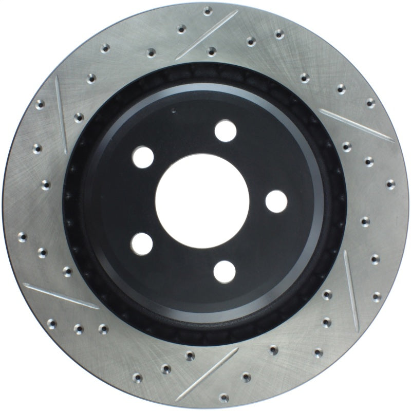 Load image into Gallery viewer, StopTech SportStop 06-09 Chrysler SRT-8 Rear Right Drilled &amp; Slotted Rotor
