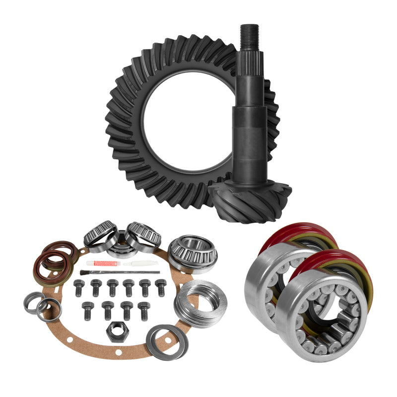Load image into Gallery viewer, Yukon Gear 8.6in GM 4.56 Rear Ring &amp; Pinion Install Kit Axle Bearings and Seal
