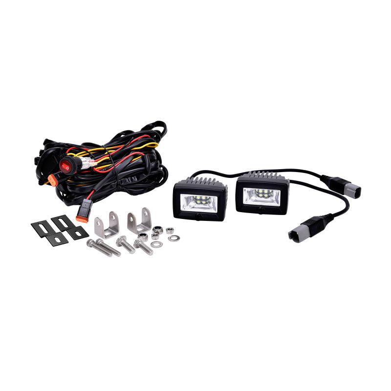 Load image into Gallery viewer, KC HiLiTES C-Series C2 LED 2in. Backup Area Flood Light 20w (Pair Pack System) - Black
