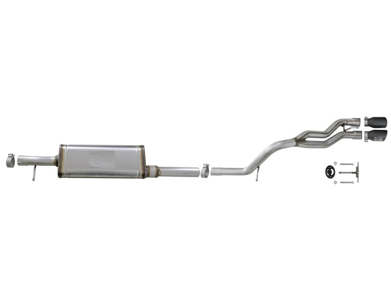 Load image into Gallery viewer, aFe Rebel Series Cat-Back 2.5in Dual Center Exit SS Exhaust w/ Black Tips 07-14 Jeep Wrangler V6

