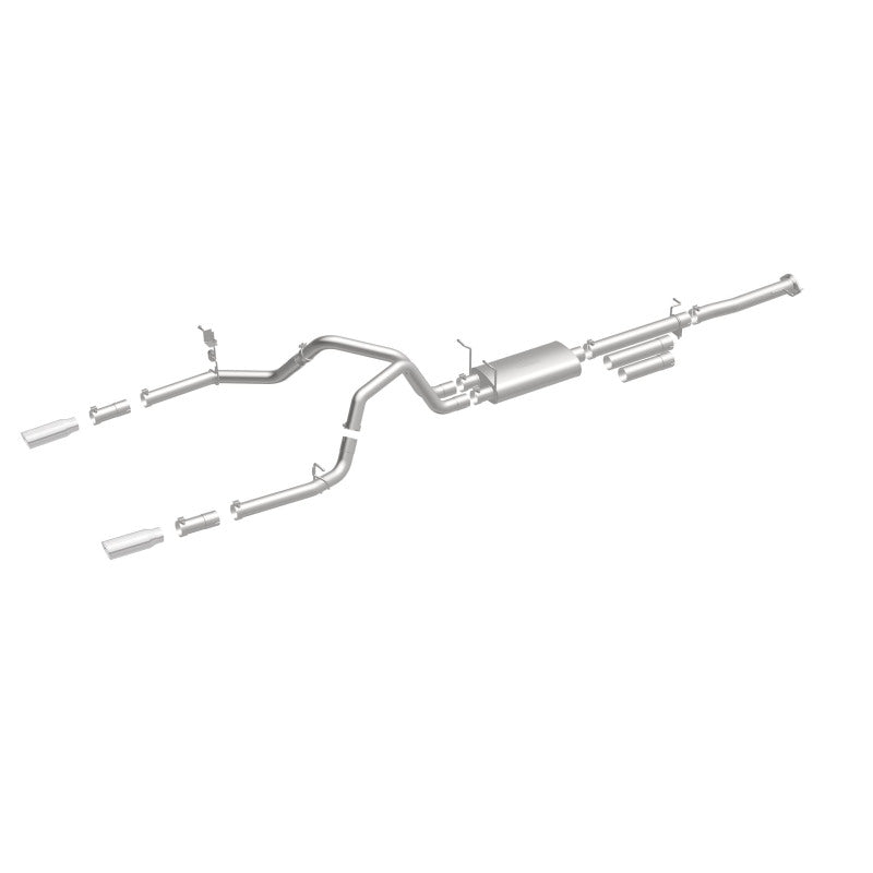 Load image into Gallery viewer, MagnaFlow Stainless Cat-Back Exhaust 2015 Chevy Silverado 2500HD 6.0L Dual Split Rear Exit 4in

