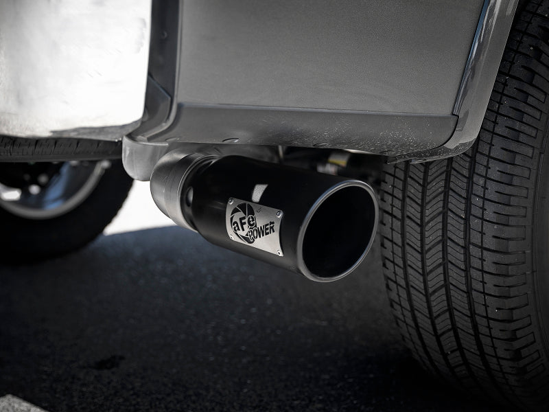 Load image into Gallery viewer, aFe Large Bore-HD 4in 409 SS DPF-Back Exh 18-19 Ford F-150 V6-3.0L (td) w/ Black Tip
