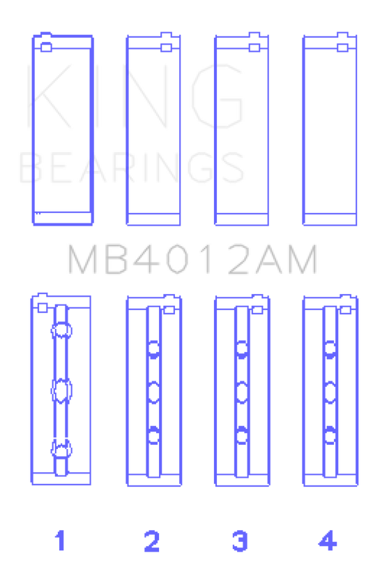 King Engine Bearings Toyota 5VZFE Crankshaft Main Bearing Set