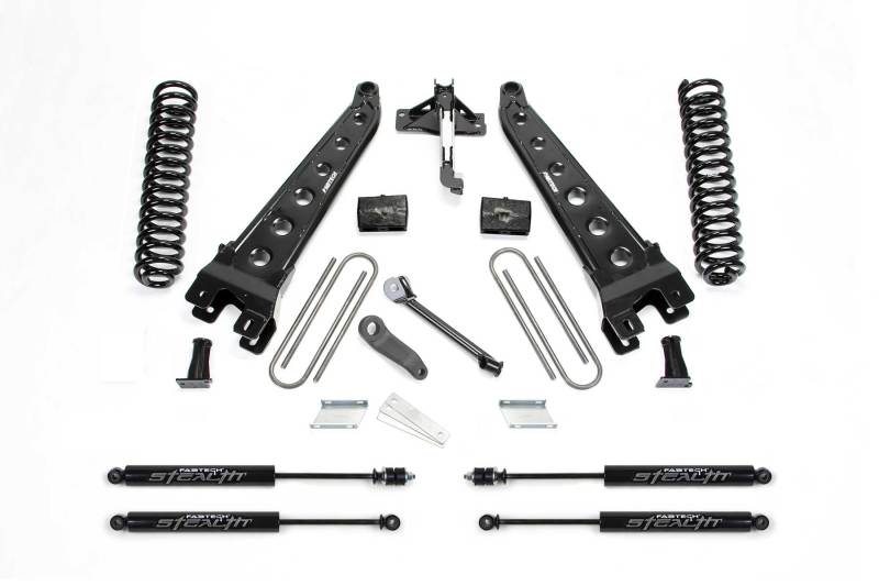 Load image into Gallery viewer, Fabtech 17-21 Ford F250/F350 4WD Diesel 4in Rad Arm Sys w/Coils &amp; Stealth
