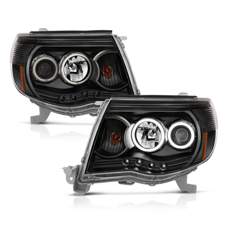 Load image into Gallery viewer, ANZO 2005-2011 Toyota Tacoma Projector Headlights w/ Halo Black
