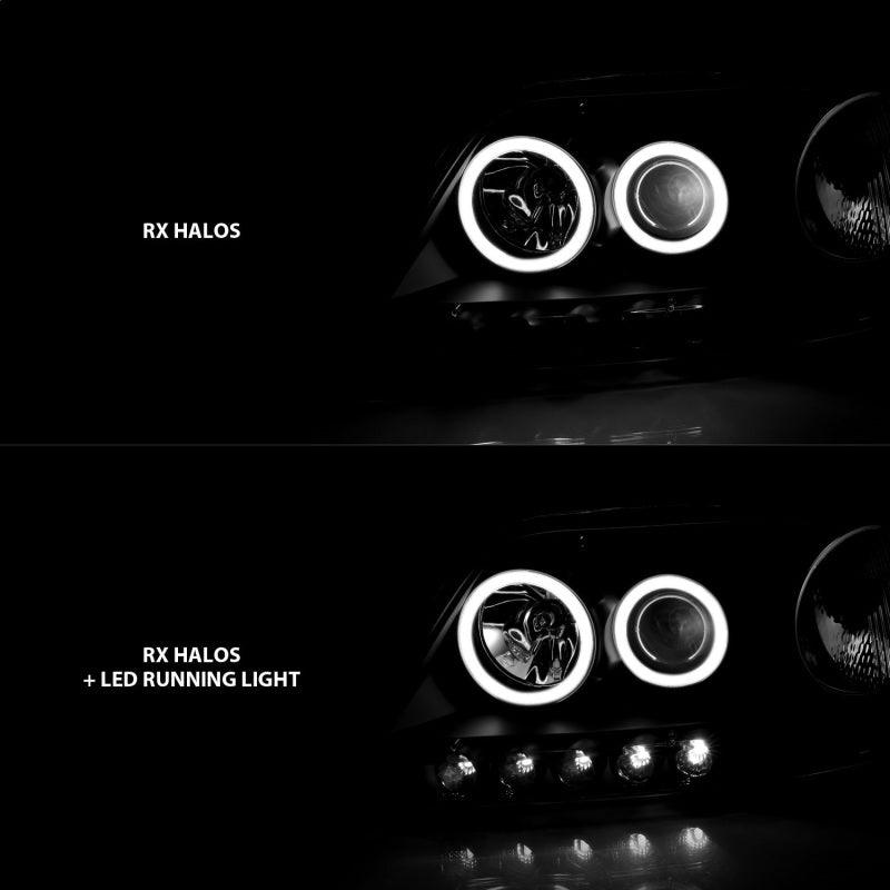 Load image into Gallery viewer, ANZO 1997-2003 Ford F-150 Projector Headlights w/ Halo Black (CCFL)
