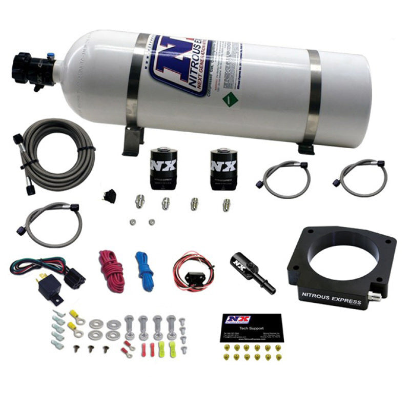 Load image into Gallery viewer, Nitrous Express 15-17 Ford Mustang GT350 5.2L Nitrous Plate Kit w/15lb Bottle
