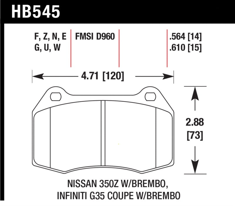 Load image into Gallery viewer, Hawk 04-09 Infiniti G35 3.5L Base Brembo Brakes OE Incl. Pin Clips Shims Front ER-1 Brake Pads
