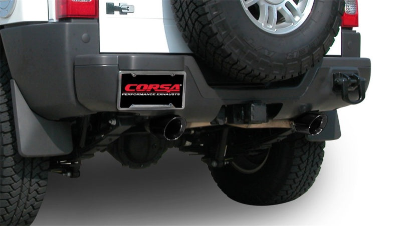 Load image into Gallery viewer, Corsa 2006-2008 Hummer H3 3in Cat-Back Dual Rear w Single 4in Black Pro-Series Tips
