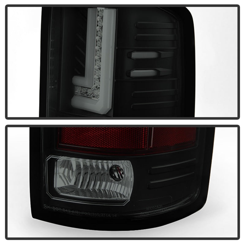 Load image into Gallery viewer, Spyder GMC Sierra 14-16 LED Tail Lights Black Smoke ALT-YD-GS14-LBLED-BSM
