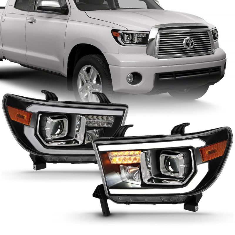 Load image into Gallery viewer, ANZO 2007-2014 Toyota Tundra Projector Light Bar H.L Black Amber(Led High Beam) (Halogen Version)
