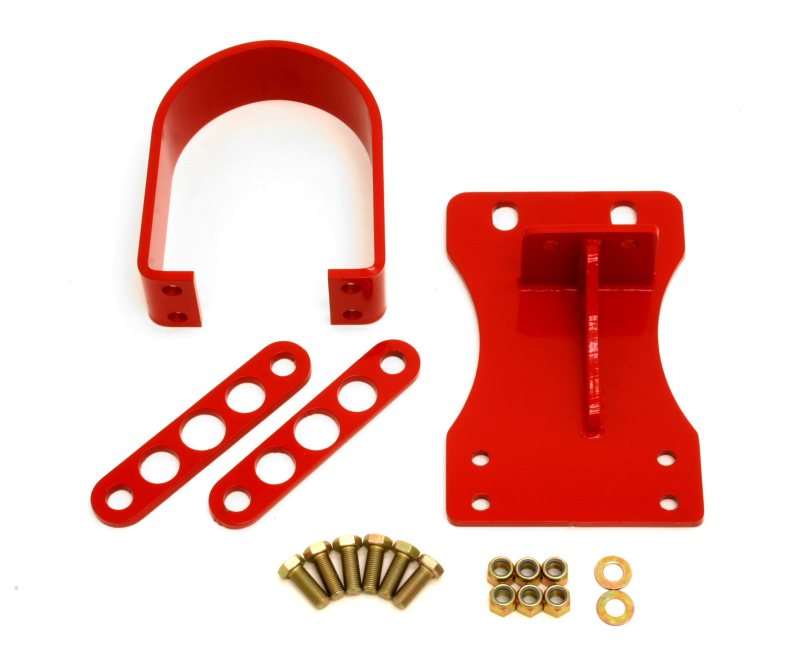 Load image into Gallery viewer, BMR 10-15 5th Gen Camaro V8 Manual/V6 Automatic Front Driveshaft Safety Loop - Red
