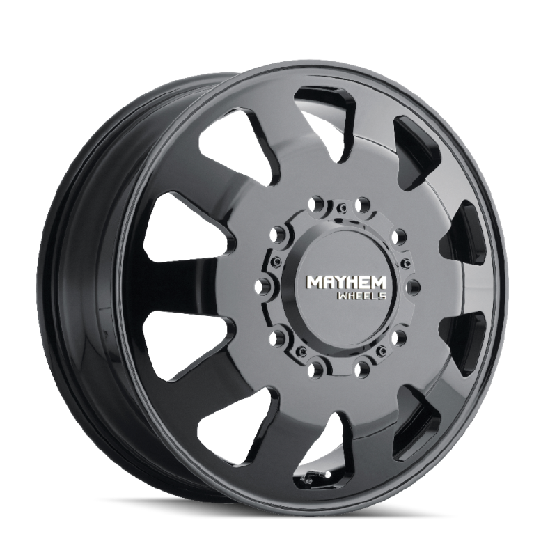 Load image into Gallery viewer, Mayhem 8181 Challenger Dually 22x8.25 / 10x225 BP / 169mm Offset / 170.1mm Hub Full Black Wheel
