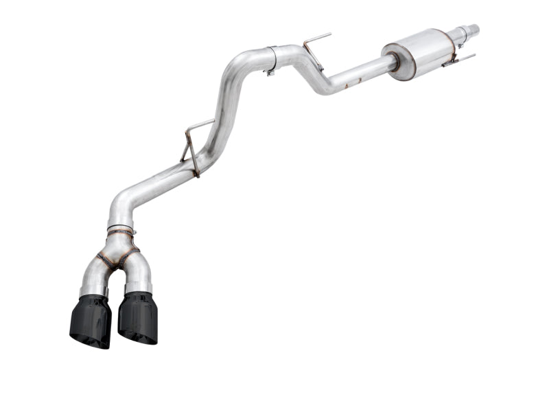 Load image into Gallery viewer, AWE Tuning 2015+ Ford F-150 0FG Single Exit Performance Exhaust System w/4.5in Diamond Black Tips
