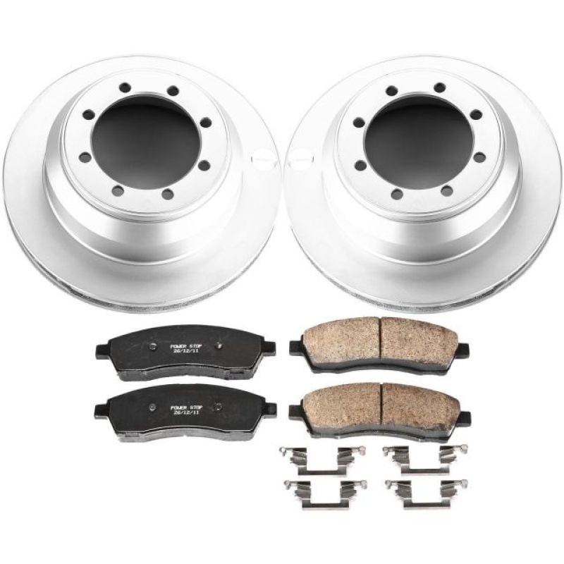 Load image into Gallery viewer, Power Stop 99-04 Ford F-350 Super Duty Rear Z17 Evolution Geomet Coated Brake Kit
