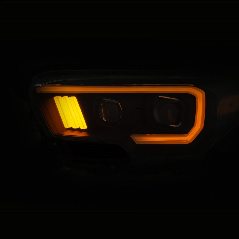 Load image into Gallery viewer, ANZO 2016-2017 Toyota Tacoma Projector Headlights w/ Plank Style Switchback Black w/ Amber

