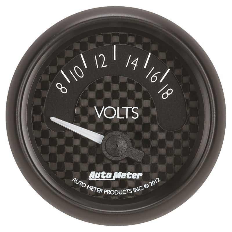 Load image into Gallery viewer, Autometer GT Series 52mm Short Sweep Electronic 8-18 Volts Voltmeter
