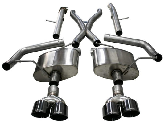 Corsa 2018-2021 Jeep Grand Cherokee TrackHawk 6.2L Xtreme Cat-Back Dual Rear Exit w/4.5in Black Tips