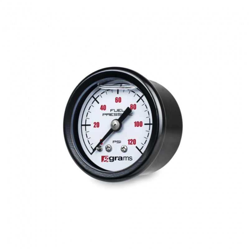 Load image into Gallery viewer, Grams Performance Universal 0-120 PSI Fuel Pressure Gauge - White Face
