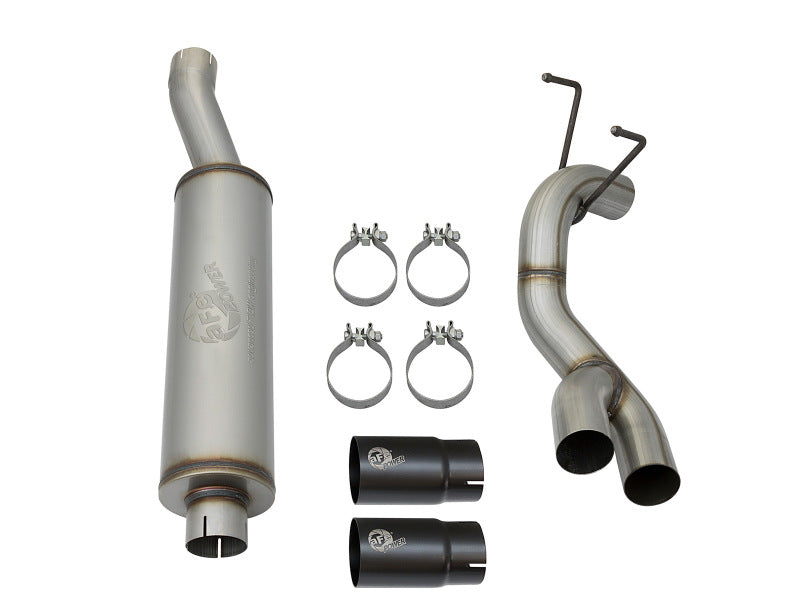Load image into Gallery viewer, aFe Rebel Series 3-1/2in 409 SS Cat-Back Exhaust System w/Black Tip RAM 2500/3500 14-17 V8 6.4L

