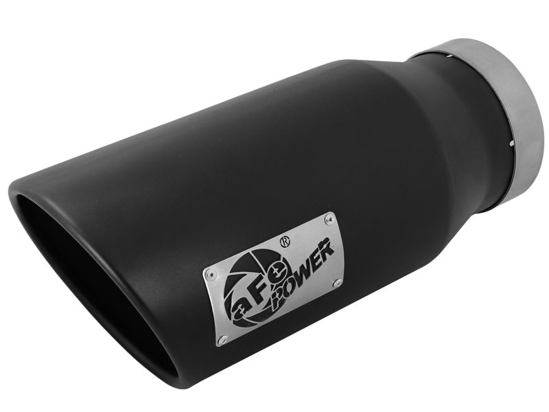 Load image into Gallery viewer, aFe POWER MACH Force-Xp 5in 304 Stainless Steel Exhaust Tip 5In x 7Out x15Lin Bolt-On Right-Blk
