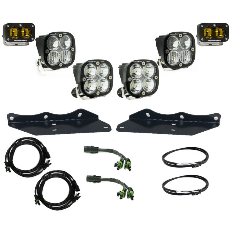 Load image into Gallery viewer, Baja Designs 17-20 Ford F-150 Raptor S2 SAE Pro Fog Pocket Kit - Amber
