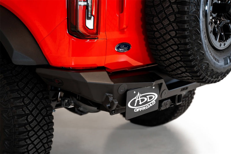 Load image into Gallery viewer, Addictive Desert Designs 2021+ Ford Bronco Rock Fighter Rear Bumper - Hammer Black
