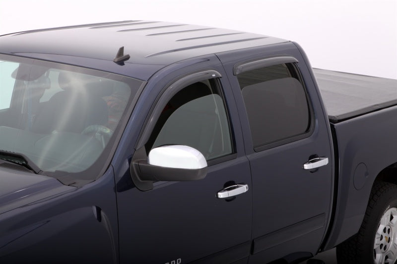 Load image into Gallery viewer, AVS 07-13 Chevy Silverado 1500 Ext. Cab Ventvisor Outside Mount Window Deflectors 4pc - Smoke
