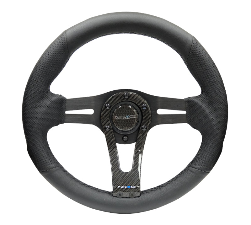 Load image into Gallery viewer, NRG Reinforced Steering Wheel (320mm) w/Carbon Center Spoke
