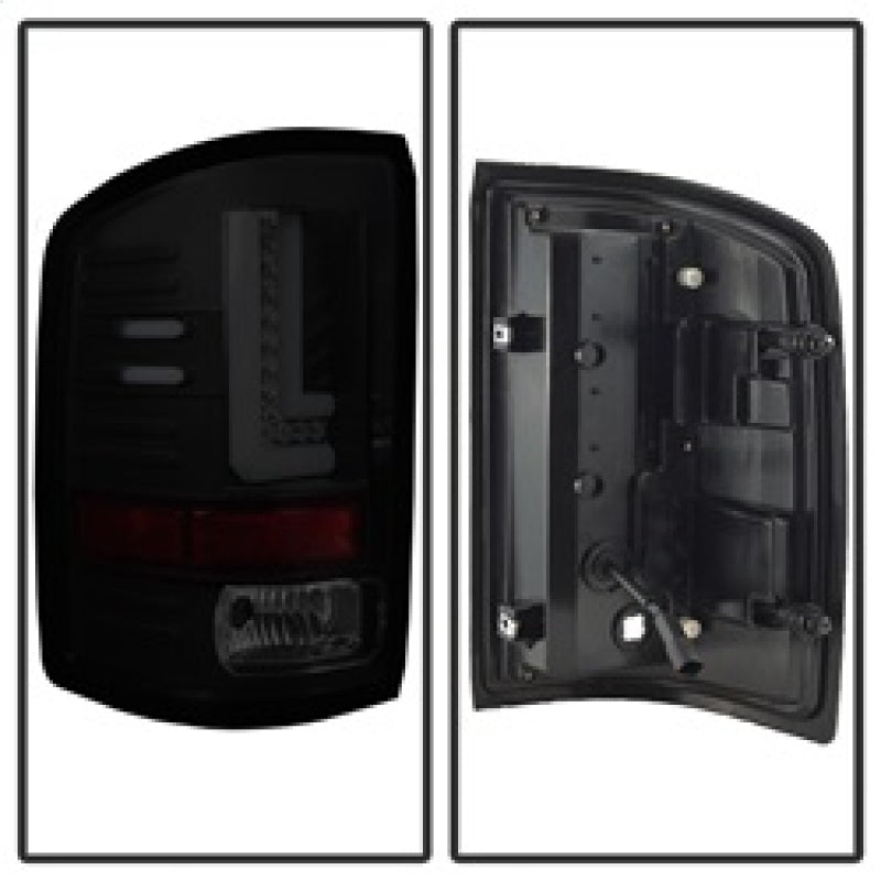 Load image into Gallery viewer, Spyder GMC Sierra 2016-2017 Light Bar LED Tail Lights - Black Smoke ALT-YD-GS16-LED-BSM
