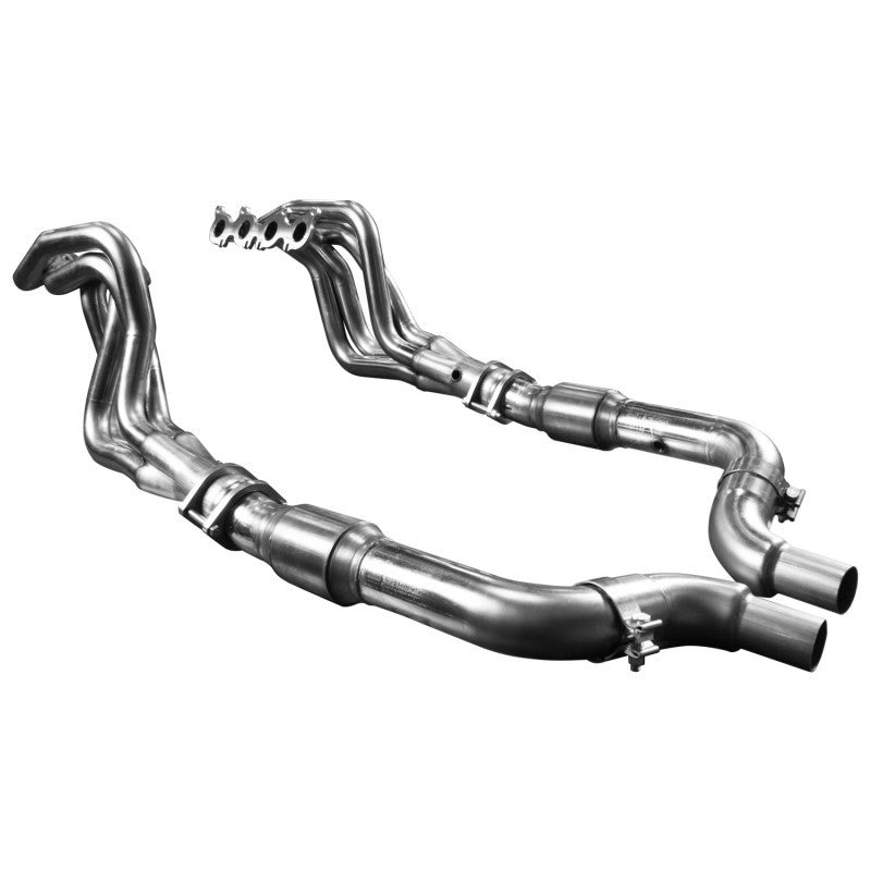 Load image into Gallery viewer, Kooks 15+ Mustang 5.0L 4V 2in x 3in SS Headers w/Green Catted OEM Connection Pipe
