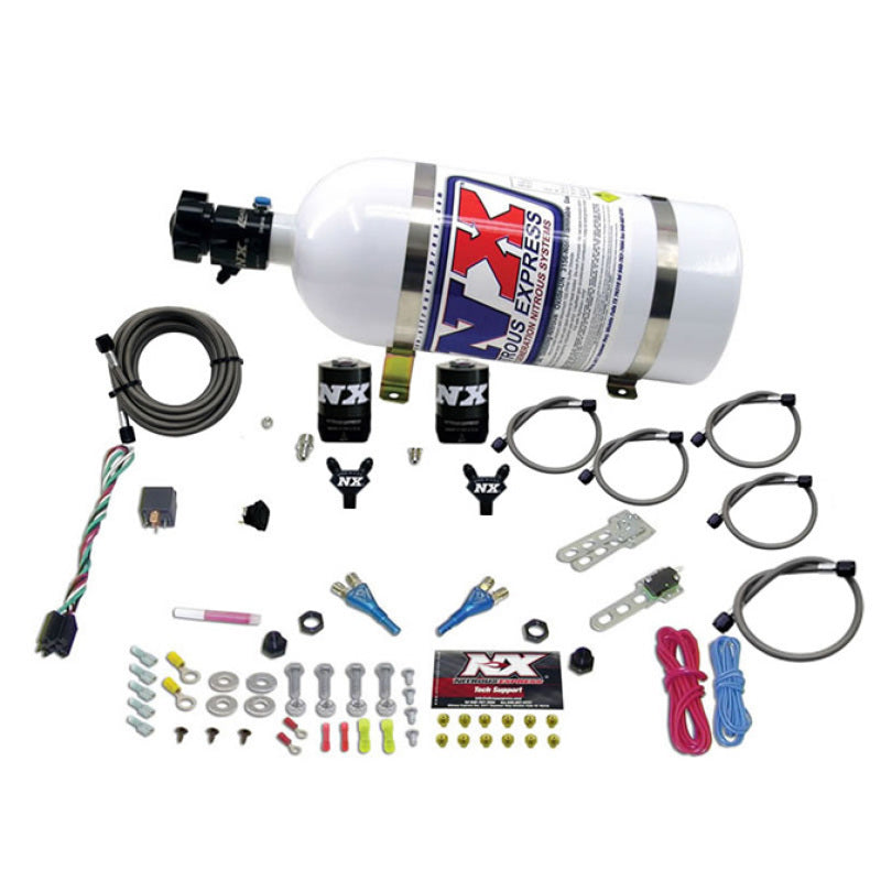 Load image into Gallery viewer, Nitrous Express Dual Nozzle Sport Compact Nitrous Kit (35-50-75HP) w/10lb Bottle
