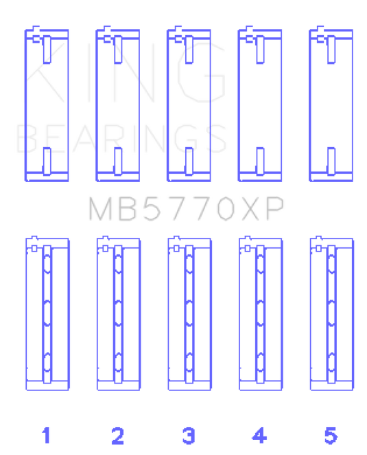 King Engine Bearings Nissan VK45DD/E/ VK50VE/ Vk56DE/VD (Size 0.26) Main Bearing Set