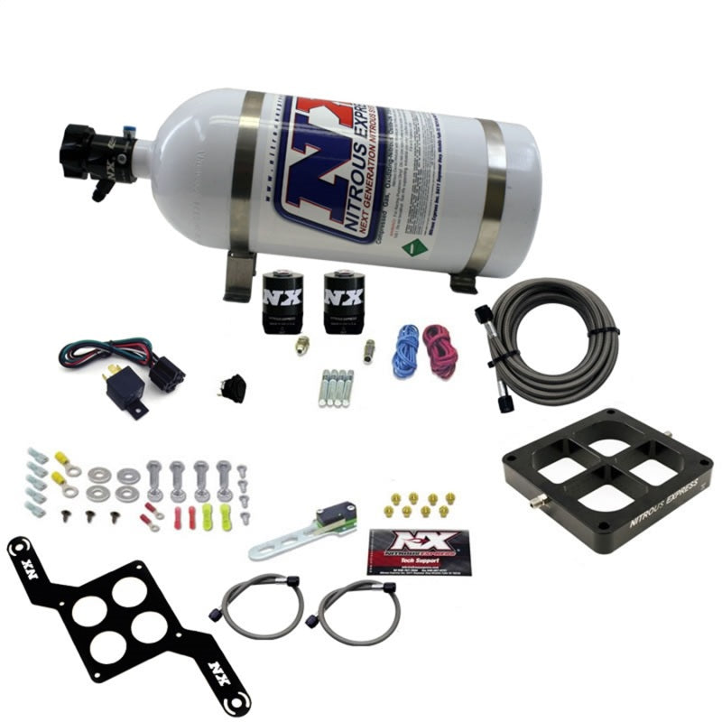 Load image into Gallery viewer, Nitrous Express Dominator Single Entry Billet Crossbar Stage 6 Nitrous Kit (50-300HP) w/10lb Bottle
