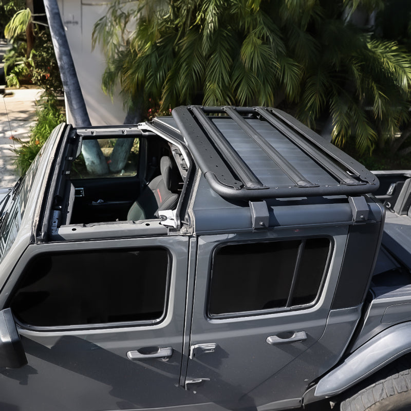 Load image into Gallery viewer, Go Rhino SRM 500 Flat Rack 35in. - Tex. Blk (Incl. Clamps - Mounts to Many Styles of Cross Bars)
