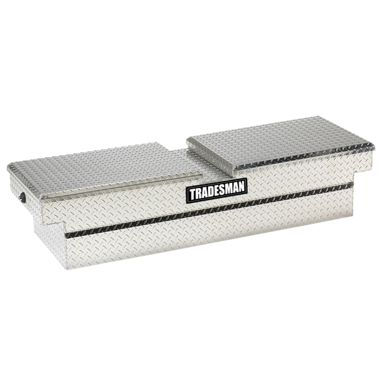 Tradesman Aluminum Gull Wing Cross Bed Truck Tool Box w/Push Button (70in.) - Brite