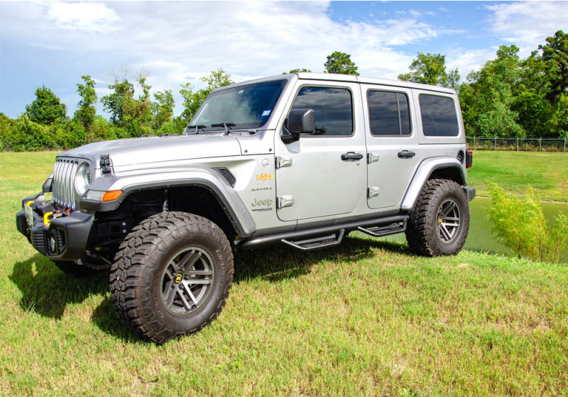 Load image into Gallery viewer, N-Fab Podium LG 2018 Jeep Wrangler JL 4DR SUV - Full Length - Tex. Black - 3in
