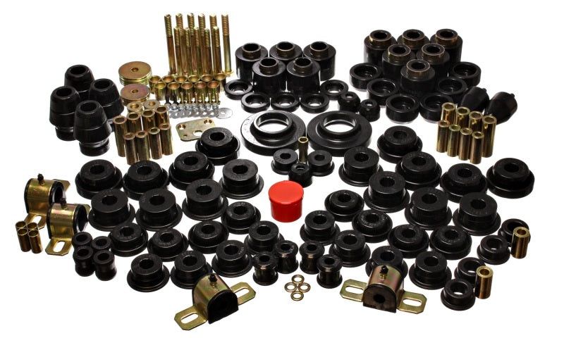 Load image into Gallery viewer, Energy Suspension 97-06 Jeep Wrangler TJ (w/ 1in Body Lift Kit) Black Hyper-Flex Master Bushing Set
