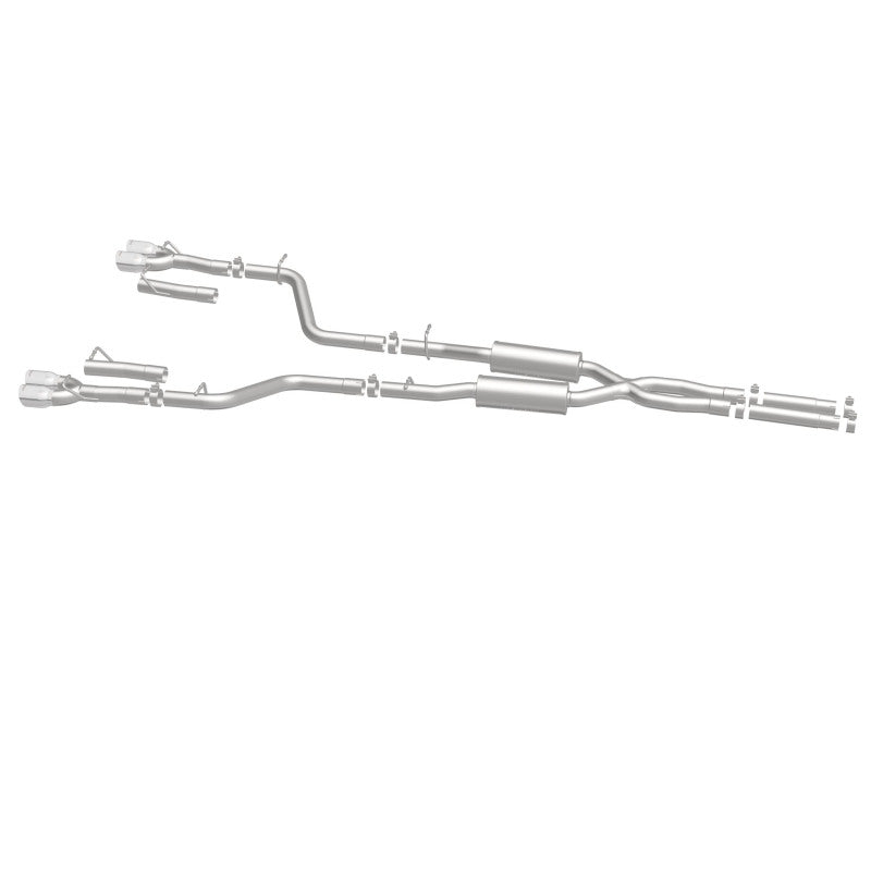 Load image into Gallery viewer, MagnaFlow Cat-Back, SS, 2.5in, Quad Split Rear 3.5in Tip 2015 Dodge Challenger 3.6L V6
