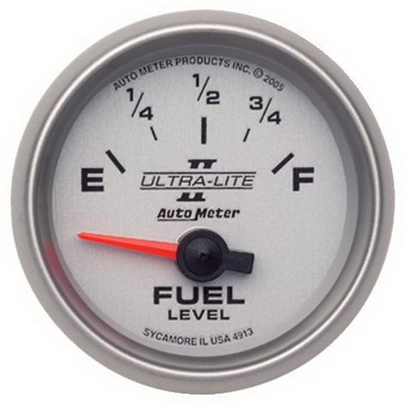 Load image into Gallery viewer, Autometer Ultra-Lite II 2-1/16in 0 OHMS Empty / 90 OHMS Full Electronic Fuel Level Gauge
