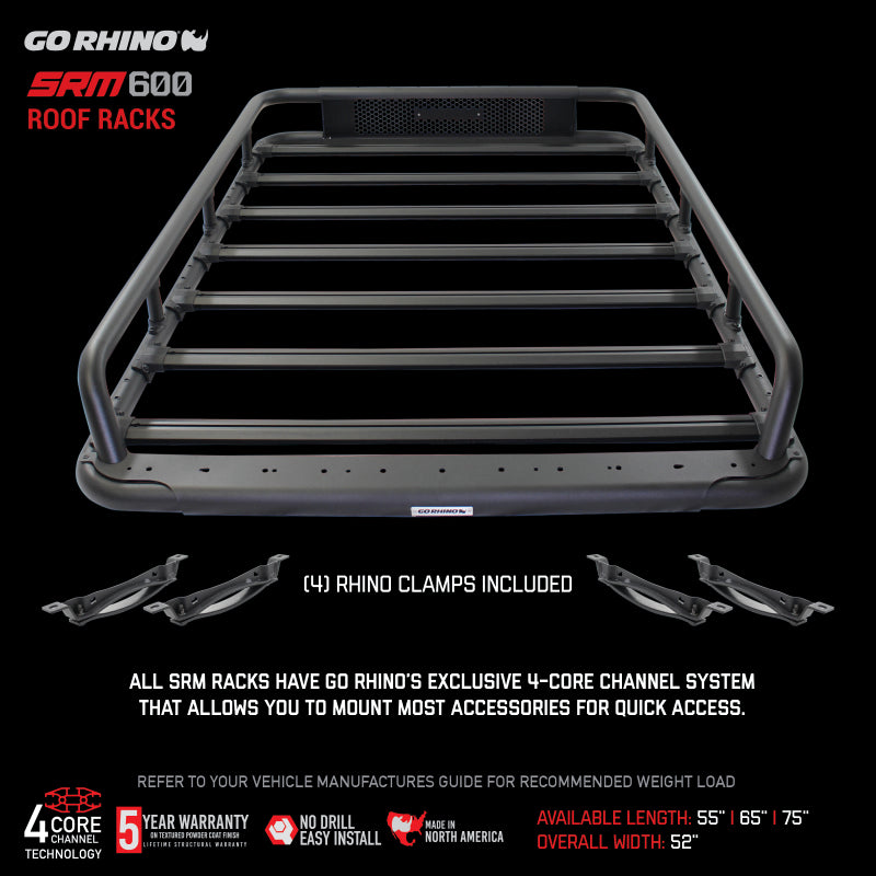 Load image into Gallery viewer, Go Rhino Universal 65in SRM 600 Basket Style Rack - Textured black
