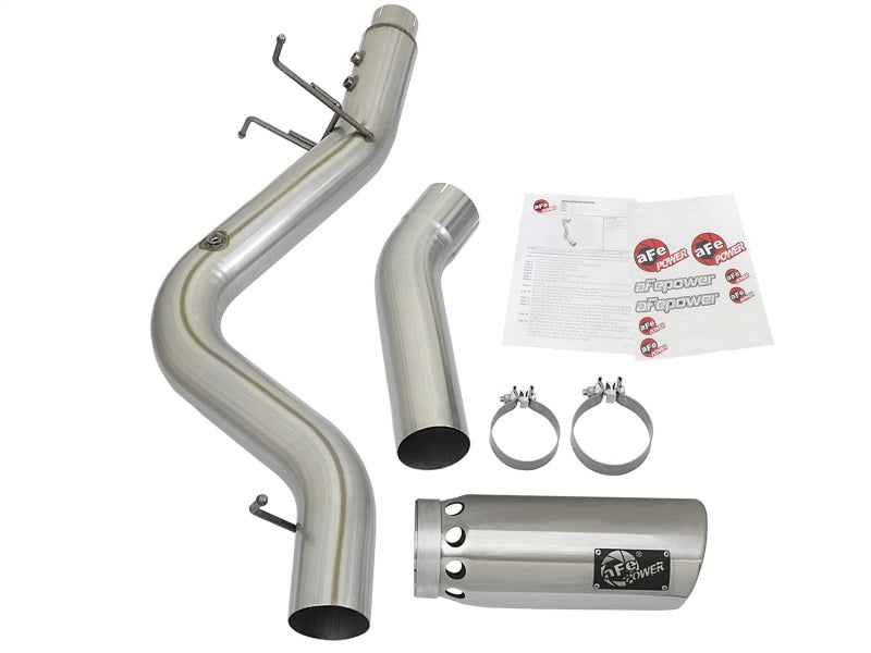 Load image into Gallery viewer, aFe ATLAS 5in DPF-Back Aluminized Steel Exhaust System w/Polished Tips 2017 GM Duramax 6.6L (td) L5P
